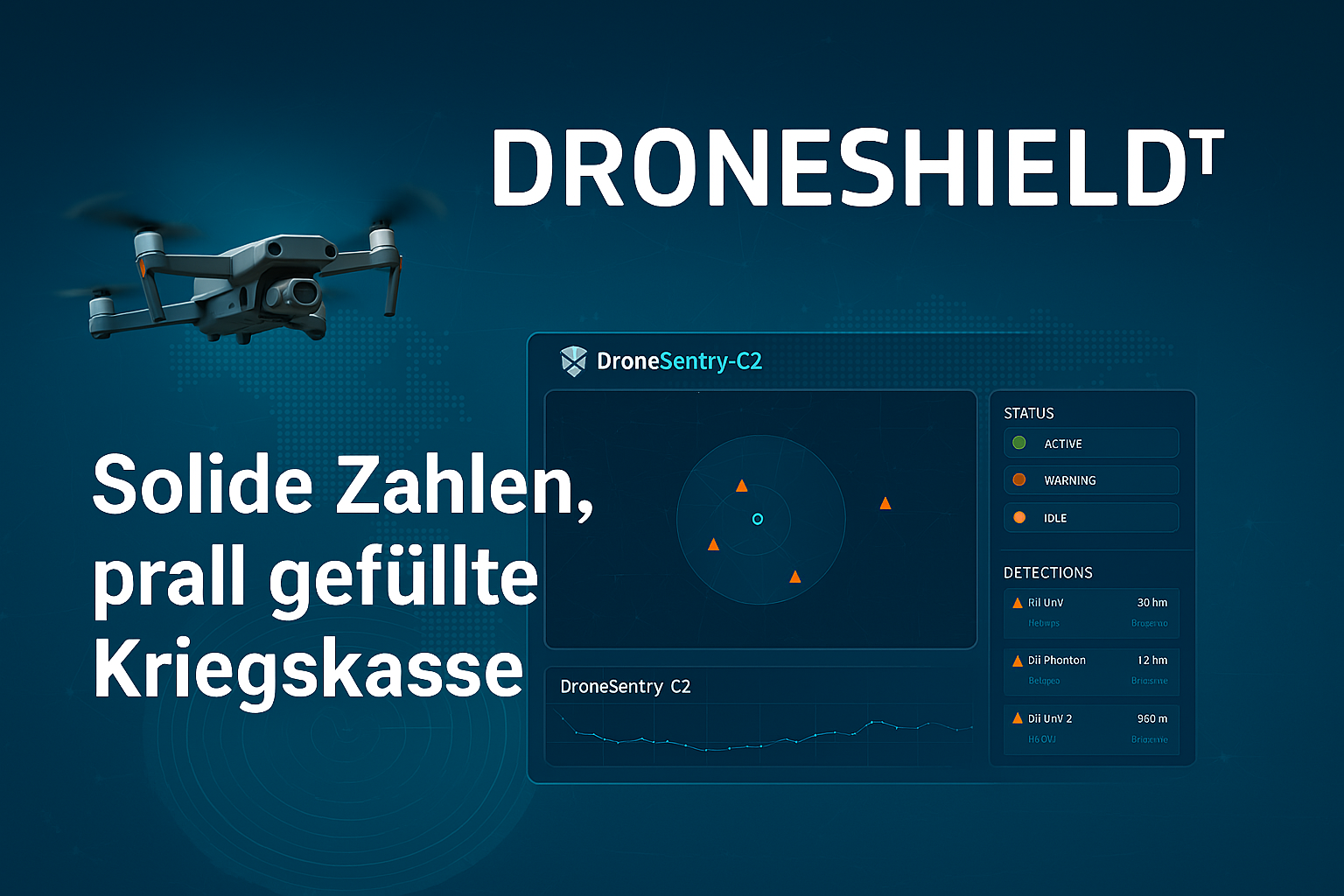 Droneshield Graph DroneShield: Solide Zahlen, massive Kriegskasse – kommt jetzt der große ...