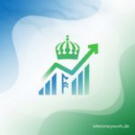 Ein abstraktes, dynamisches Design, das Finanzwachstum und Investitionen symbolisiert. Im Vordergrund sind stilisierte aufsteigende Pfeile oder eine ansteigende Kurve zu sehen, die in einer modernen, sauberen Ästhetik gehalten sind. Integriert in das Design ist ein subtiles, elegantes schwedisches Element, wie eine minimalistische Krone oder eine grafische Andeutung der schwedischen Flaggenfarben (Blau und Gelb), die in die Komposition einfließen. Die Farbpalette ist professionell und inspirierend, mit Gold-, Blau- und Grüntönen, die Wohlstand und Stabilität vermitteln. Der Hintergrund ist leicht verschwommen oder verläuft in einem sanften Übergang, um den Fokus auf die zentralen Elemente zu lenken. Unten rechts im Bild ist der Text 'letmoneywork.de' in einer klaren, modernen Schriftart platziert, die sich harmonisch in das Gesamtbild einfügt. Das Bild soll eine Atmosphäre von Vertrauen, Fortschritt und finanziellem Erfolg ausstrahlen, ideal für einen Finanzblog."